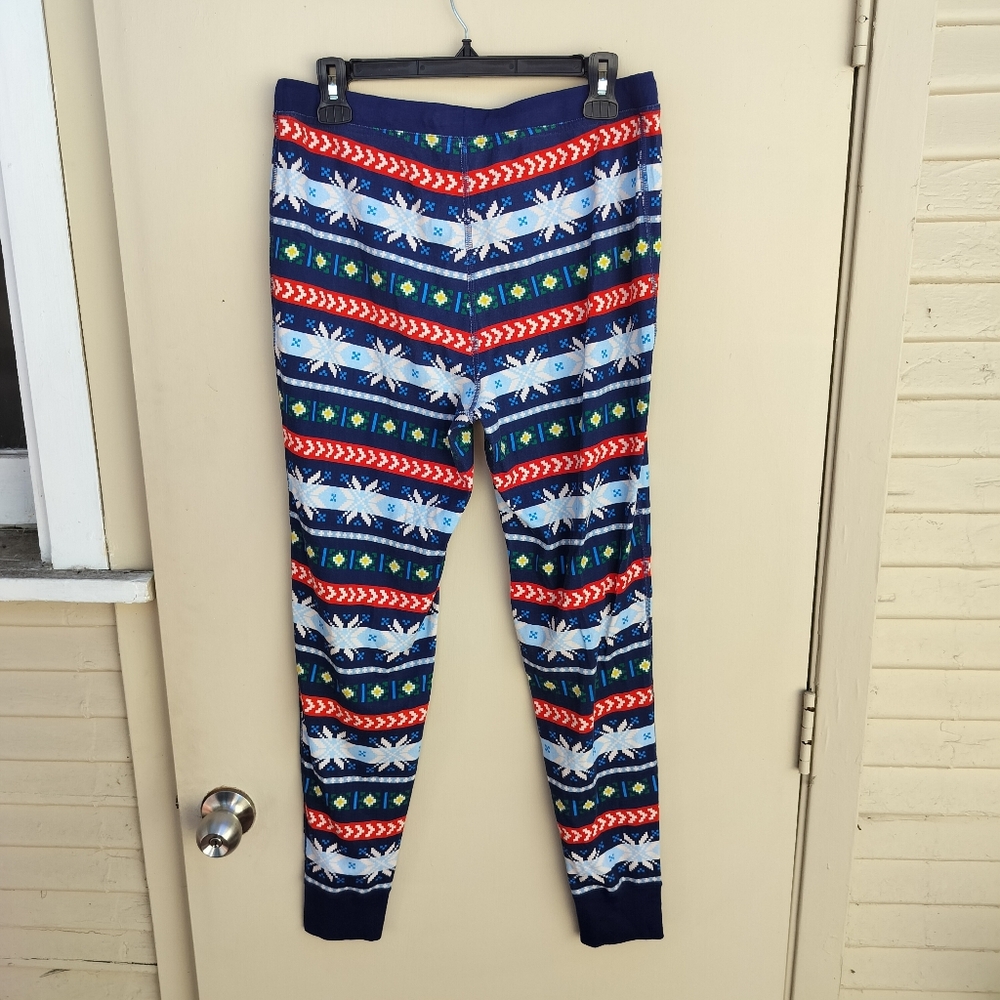 Hanna Andersson Scandi Snowflake Fairisle Christmas Pajama Set Women's Large - Picture 13 of 13